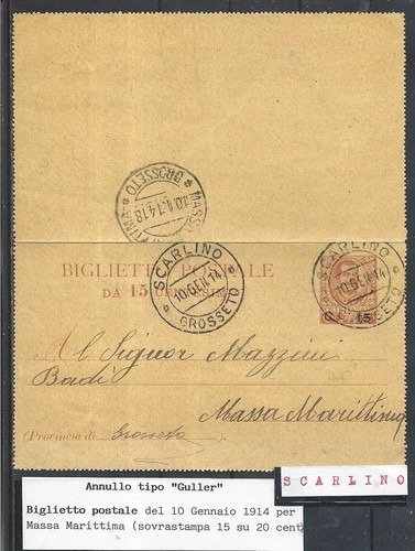 1914 20c biglietto - biglietto, postale