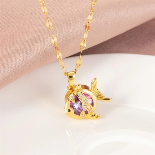 Collana acciaio ciondolo a - in,