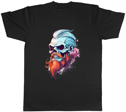 Shirt uomo teschio barba - t-shirt,