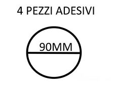 4 PEZZI ADESIVI COPRIMOZZO CERCHI IN LEGA COMPATIBILI SEAT 90MM BLACK-RED