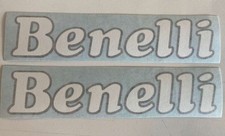 COPPIA ADESIVI LOGHI SERBATOIO CICLOMOTORE BENELLI MINI MOTORELLA 1971 AD990014