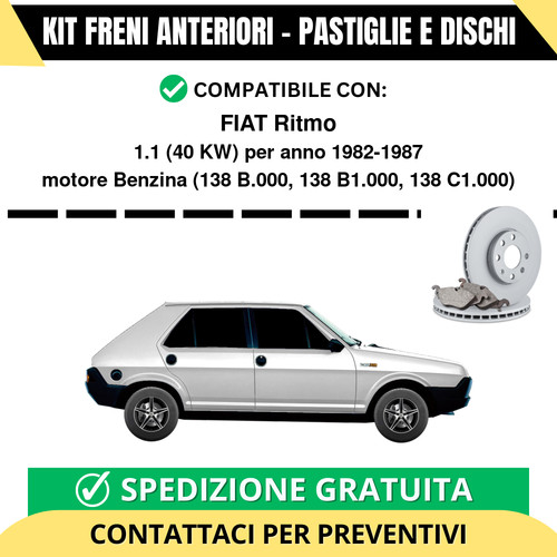 Kit freni anteriori fiat ritmo - anteriori,
