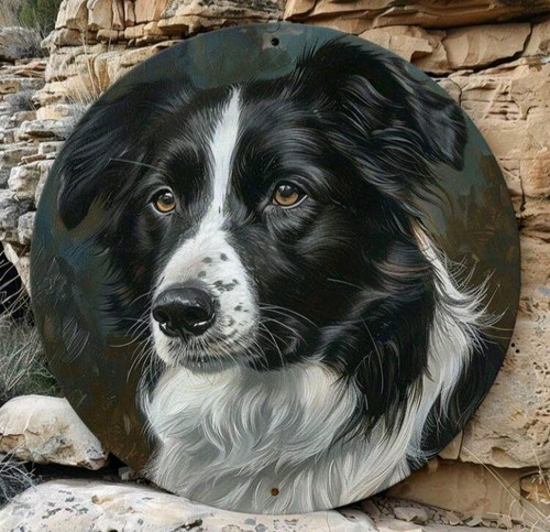 Targa insegna metallo cane - metallo,