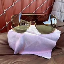 Occhiali da sole NOS vintage Christian Dior 2434 - Austria anni 80 - oro/verde - RARI