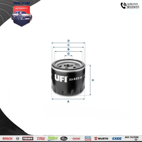 Filtro olio motore ufi - ufi, alfa