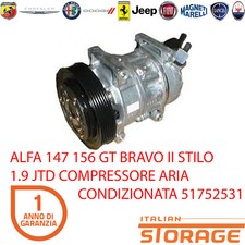 ALFA 147 156 GT BRAVO II STILO 1.9 JTD COMPRESSORE ARIA CONDIZIONATA 51752531