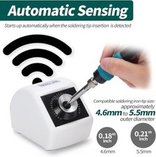 Pulitore punte saldatore motorizzato 200C sensore infrarossi 6 spazzole lana ottone