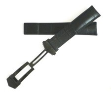 Cinturino in pelle nera 20 mm