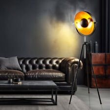 Piantana Lampada a Luce Indiretta Treppiede da Lettura Oro Altezza Regolabile