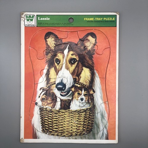 Vintage lassie puzzle cesto - lassie, di