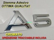 STEMMA TARGHETTA SCRITTA LOGO FREGIO BAULE POSTERIORE AUDI A5 OTTIMA QUALITà