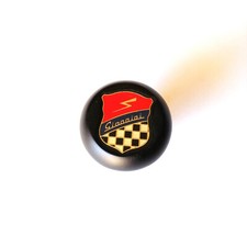 SHIFT KNOB POMELLO LEVA CAMBIO ALLUMINIO NERO CON LOGO GIANNINI FIAT 500 - 126