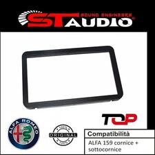 MASCHERINA AUTORADIO 2 DIN ALFA ROMEO 159 ADATTATORE DOPPIO DIN NO NAVI  2 PC
