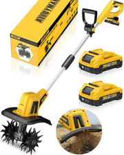 Motozappa Elettrica Da 20 V, Fresa Da Giardino, Batteria Da 360 Giri/Min, Con 2 