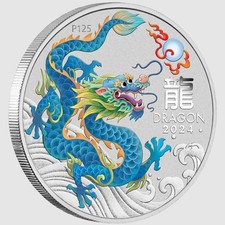 1 oz argento Lunar 3 drago