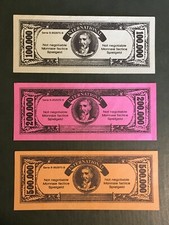 Lotto 3 banconote giochi da tavolo anni 80