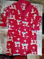 Lotto 1863 vestaglia notte bimba bambina rossa BUONA NOTTE mis. 4