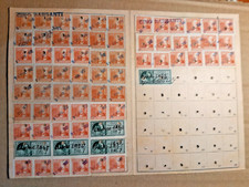 REVENUE MARCHE INPS FASCISTE SU LIBRETTO - NOTATE 5 MARCHE 7 £. CASSA MATERNITA