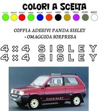 Panda 4x4 Sisley coppia adesivo sportelli 2 canoa sotto porta MISURA ORIGINALE 