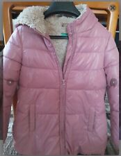 Piumino bimba, con cappuccio, rosa, BENETTON, Tg 7/8 anni. Molto caldo e pesante
