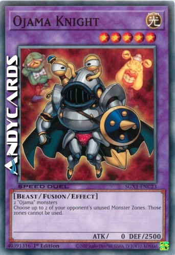 Ojama knight - knight, (speed