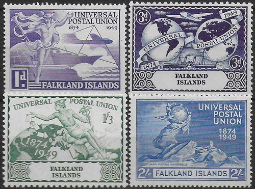1949 falkland islands upu 75th - upu,