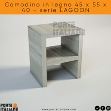 Comodino in legno per arredo casa alberghi hotel b&b 45 x 55 x 40-serie LAGOON 