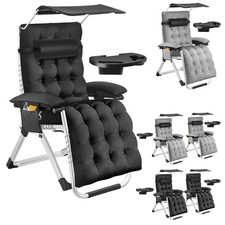 Lettino parasole con tettuccio parasole pieghevole sdraio relax prendisole 