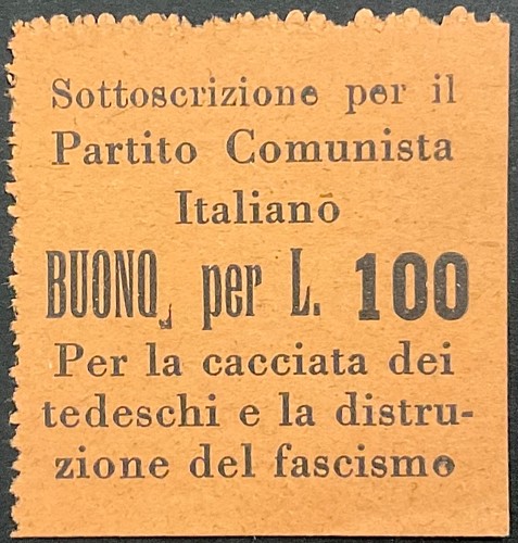100 lire buono - buono, sottoscrizione