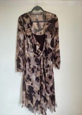 ABITO E SLIP DIANE VON FURSTENBURG - CHIFFON E SETA 2 PEZZI - TAGLIA S - OTTIME CONDIZIONI