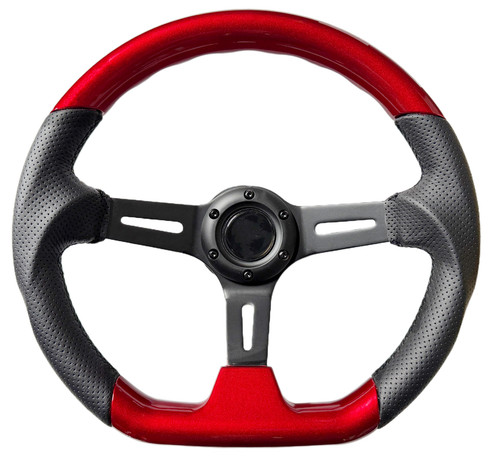 Volante sportivo rosso nero - rosso,