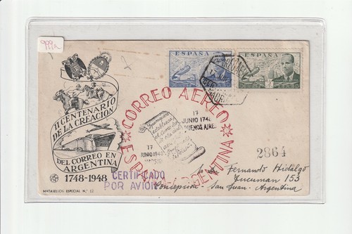 1948 spagna registrata fdc - registrata,