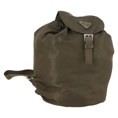 Zaino prada nylon kaki argento - nylon,