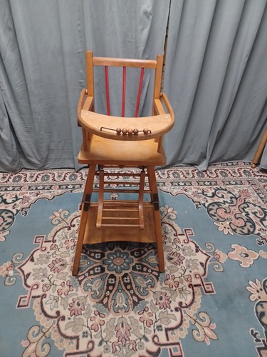 Seggiolone legno anni 40 - seggiolone,