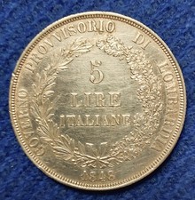 Moneta da 5 Lire argento 1848