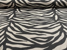 Zebra Stampa Animale Tessuto di Lino Nero Beige Tenda Rivestimento Cieco