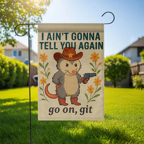 Funny cowboy opossum - funny, garden