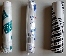 Lotto di 3 Rotoli Carta Termica per FAX XEROX 210mmx30mx12mm & ESSELTE 210mmx15m