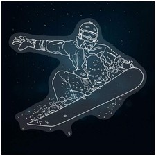 Adesivi/Adesivi statici per finestre 'Snowboarder' (WC028719)
