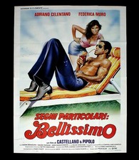 SEGNI PARTICOLARI BELLISSIMO poster manifesto Celentano Federica Moro Sdraio D13