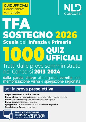 Libri tfa sostegno 2026 - 2026., 1000