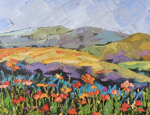 Paesaggio dipinto olio - paesaggio,