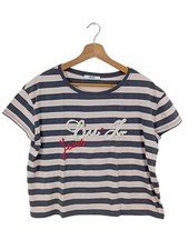 LIU JO JEANS Maglietta a righe Donna Camicia Taglia IT 42 nero-bianco sporco