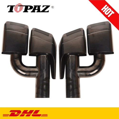Terminale inox auspuff per - 2x,