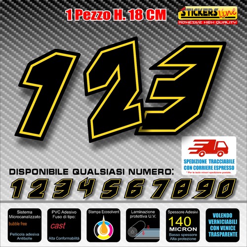 Adesivi numeri gara m11 g - adesivi,