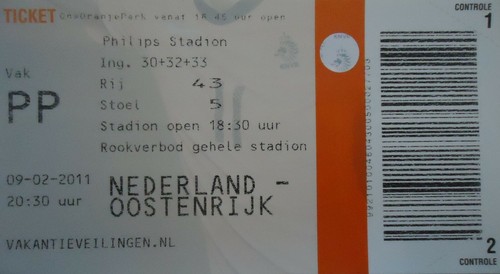 Mint ticket orange - ticket, 9.2.2011