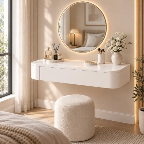 Vanity desk galleggiante con