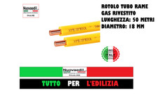 TUBO RAME GAS RIVESTITO ROTOLO