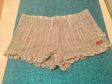 SCONTATO??D&G JUNIOR ?SHORTS À RIGHE BIANCHE E AZZURRE TAGLIA 10  ANNI ???