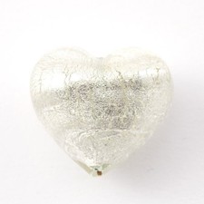 Perla cuore in vetro di Murano